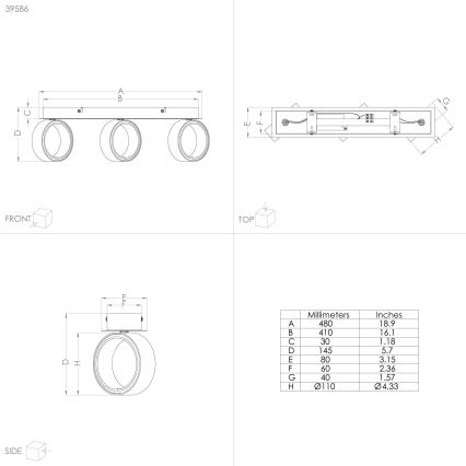 Eglo - LED spotlight 3xLED/4,6W/230V 3000K
