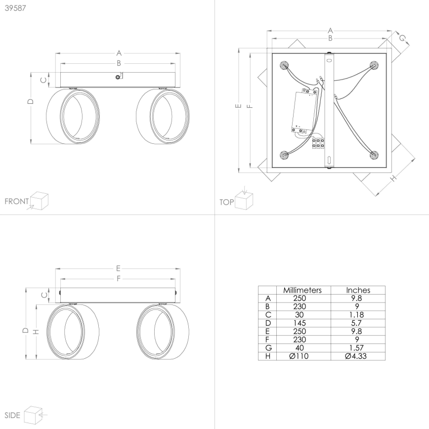 Eglo 39587 - LED spotlight ALBARIZA 4xLED/4,6W/230V