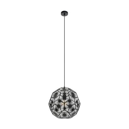 Eglo - Ljuskrona med textilsladd 1xE27/60W/230V diameter 41 cm svart