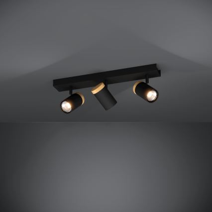 Eglo - LED spotlight 3xGU10/4,5W/230V 3000K svart/brun