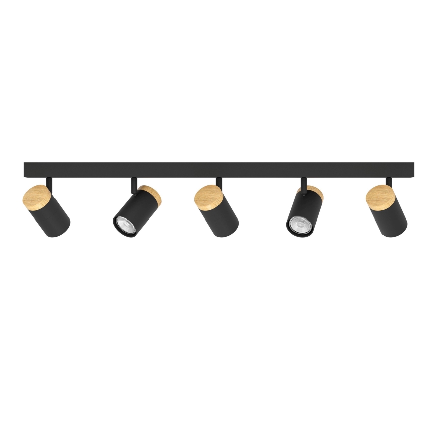 Eglo - LED spotlight 5xGU10/4,5W/230V 3000K svart/brun