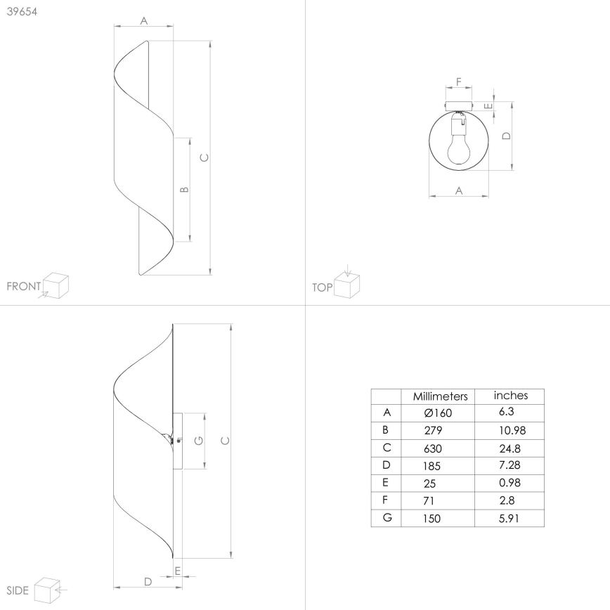 Eglo - väggbelysning 1xE27/40W/230V