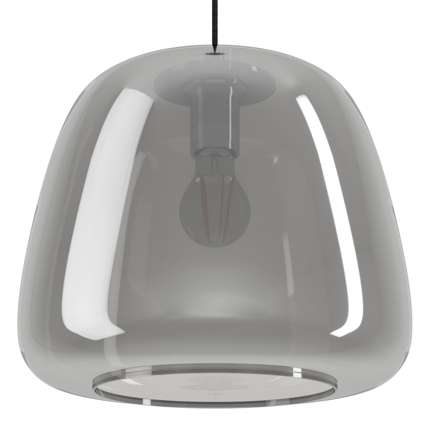 Eglo - Ljuskrona med textilsladd 1xE27/40W/230V diameter 35 cm rökig