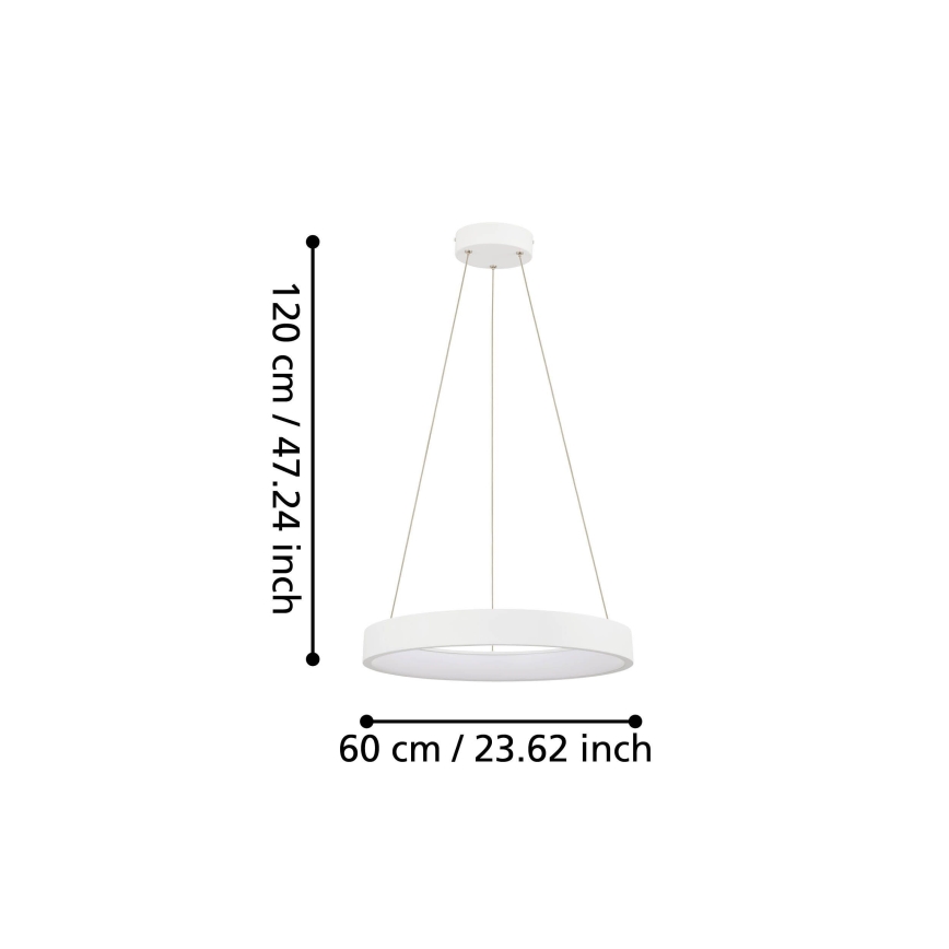 Eglo - LED Dimbar ljuskrona med snöre LED/34W/230V