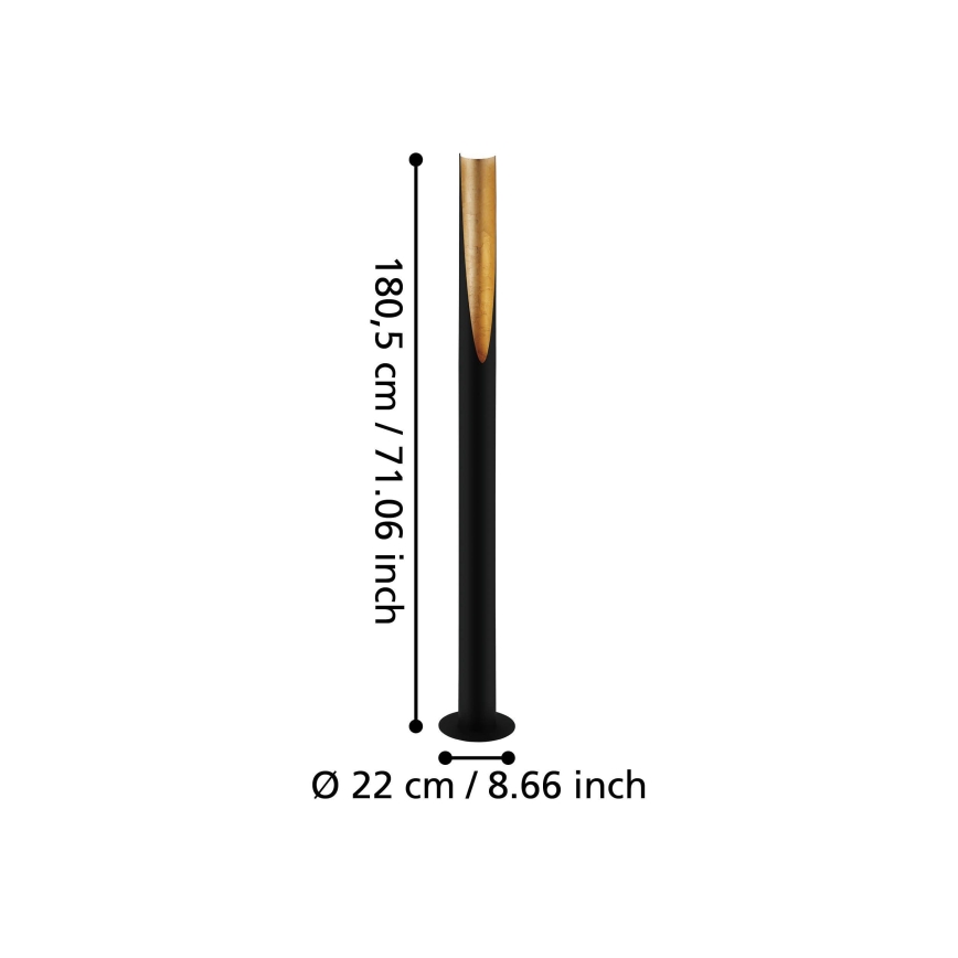 Eglo - LED golvlampa 1xGU10/4,7W/230V svart/guld