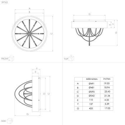 Eglo - LED ljusreglerad taklampa  LED/34W/230V + 6xLED/5,4W + fjärrkontroll