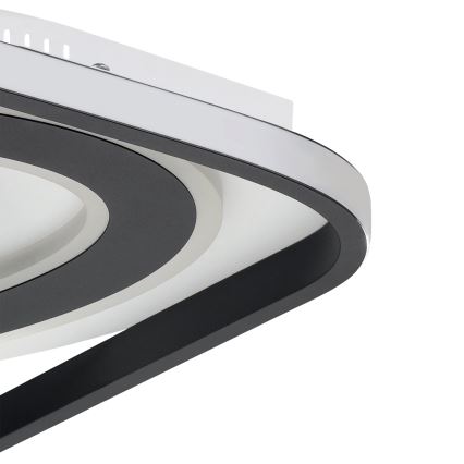 Eglo - LED Dimbar taklampa LED/21,5W/230V + LED/10,5W + LED/3W 3000-6500K svart + fjärrkontroll