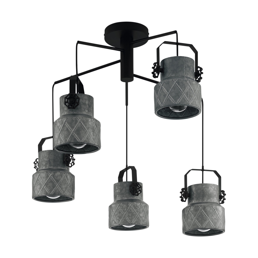 Eglo 39856 - Plafondlampa HILCOTT 5xE27/40W/230V