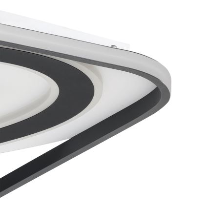 Eglo - LED Dimbar taklampa LED/28W/230V+LED/13W+ LED/2,8W 3000-6500K svart + fjärrkontroll