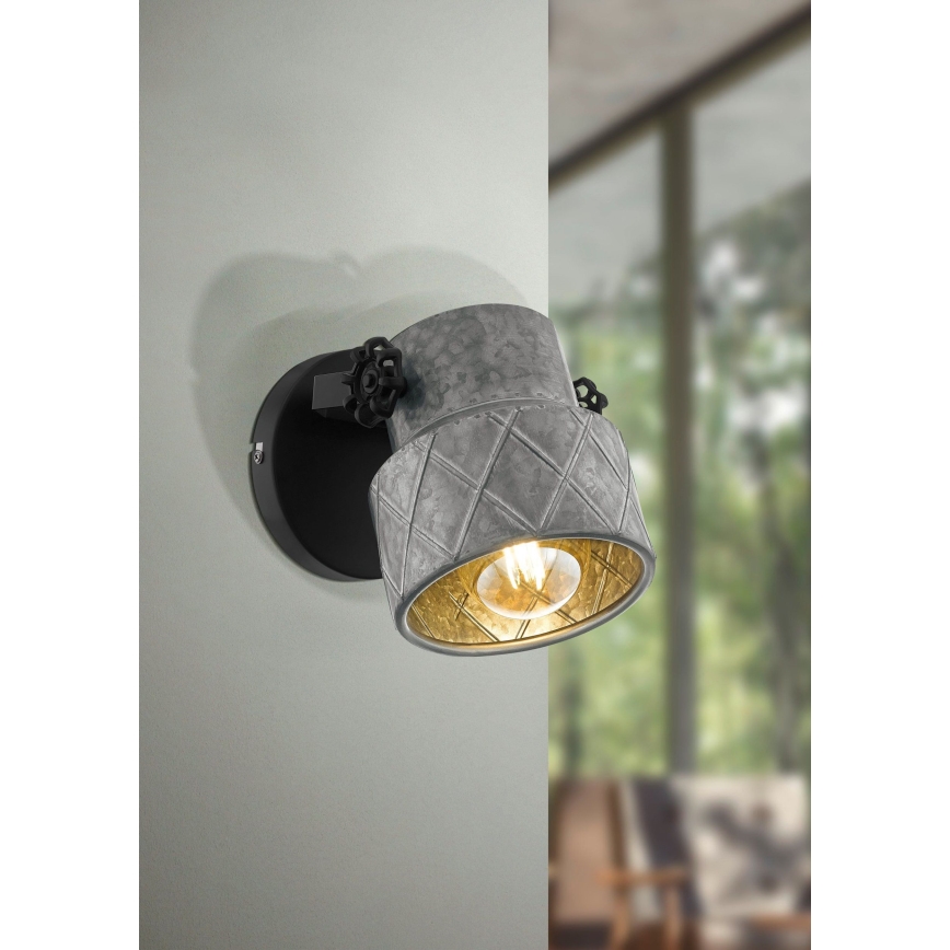 Eglo 39868 - Vägglampa HILCOTT 1xE27/40W/230V