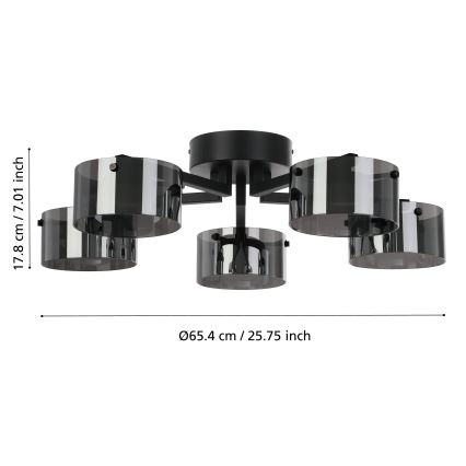 Eglo - LED Dimbar surface mounted chandelier 5xLED/5,4W/230V