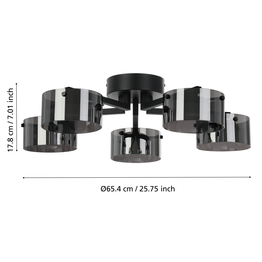 Eglo - LED Dimbar surface mounted chandelier 5xLED/5,4W/230V