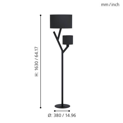Eglo - golvbelysning 2xE27/40W/230V