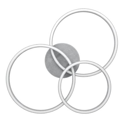 Eglo - Dimbar LED ytmonterad ljuskrona LED/12,5W/230V + 2xLED/15,5W 3000K grå/ek