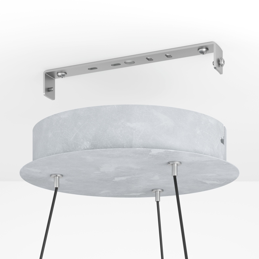 Eglo - LED ljusreglerad ljuskrona på textilsladd LED/36W/230V 3000K grå/ek