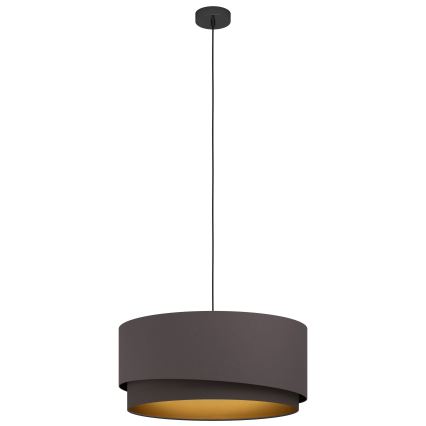 Eglo 39931 - Pendellampa med kabel MANDERLINE 1xE27/40W/230V brun/guld