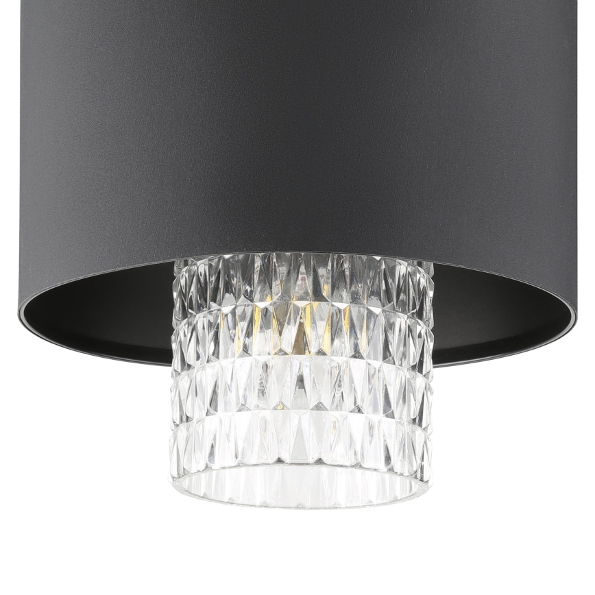 Eglo - Ljuskrona med textilsladd 3xE27/40W/230V svart