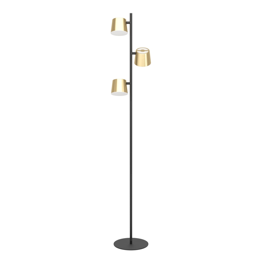 Eglo - LED golvlampa 3xGU10/4,6W/230V 3000K guld