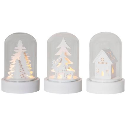 Eglo - 3-pack LED-juldekorationer LED/0,06W/1xCR2032 vit