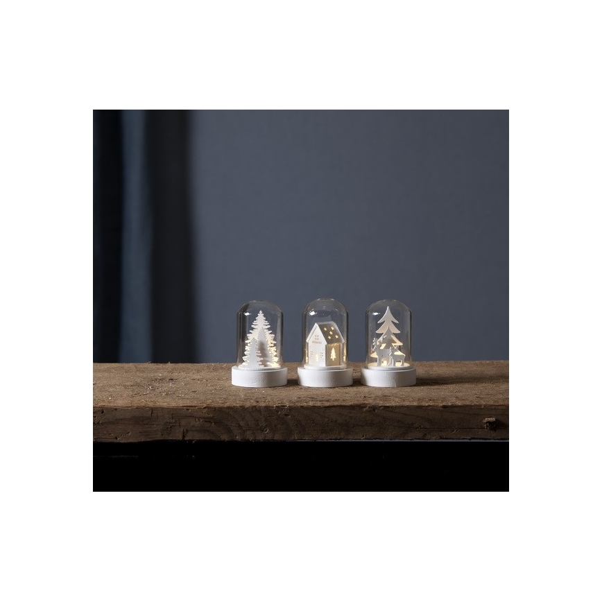 Eglo - 3-pack LED-juldekorationer LED/0,06W/1xCR2032 vit