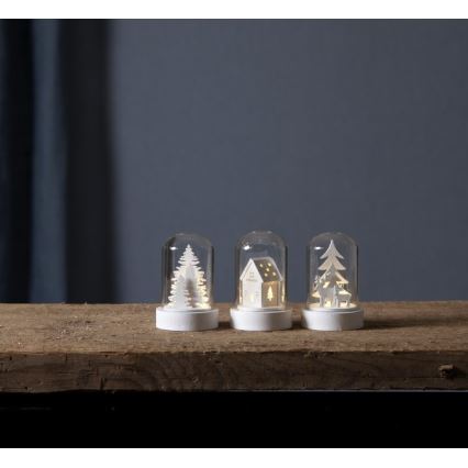 Eglo - UPPSÄTTNING 3x LED juldekoration  1xLED/0,06W/1xCR2032 vit