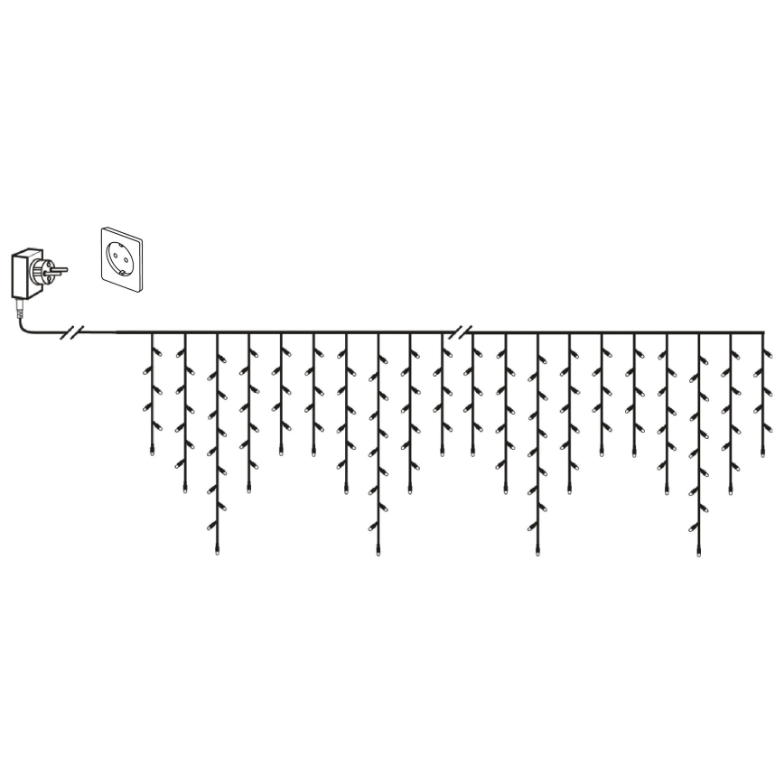 Eglo 410824 - LED utomhusslinga för julbelysning GOLDEN 480xLED/17x0,55m IP44 varmvit