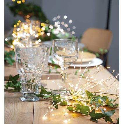 Eglo 411063 - LED-juldekoration FIREWORK, 60×LED, 0,06 W, 3×AA, Ø 26 cm