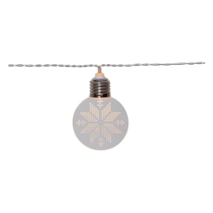 Eglo 411112 - LED-slinga ORNAMENT 10xLED/3xAA 2,4 m varmvit