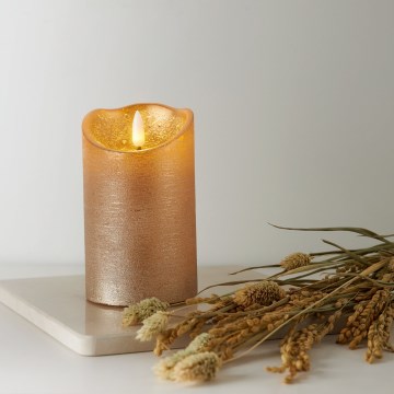 Eglo 411499 - LED-ljus FLAMME RUSTIC LED/2xAA guld