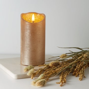 Eglo 411501 - LED Juldekoration FLAME LED/0,03W/2xAA guldfärgad
