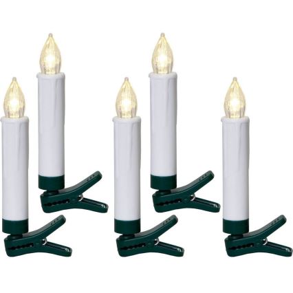 Eglo - SET MED 5x LED-belysning för julgranen 1xLED/0,06W/1xAA IP44