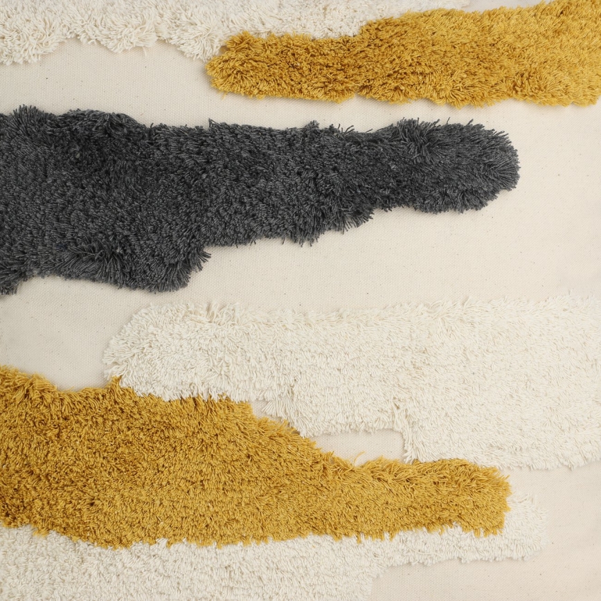 Eglo - Dekorativ kudde 45x45 cm gul/grå