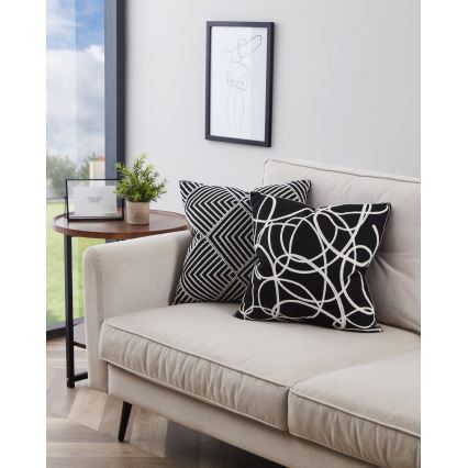 Eglo - Dekorativ kudde 45x45 cm svart/vit
