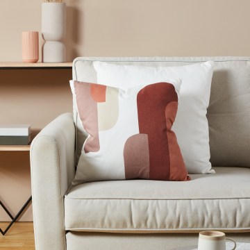 Eglo 420007 - Dekorationskudde CHEVERY 45x45 cm vit/röd