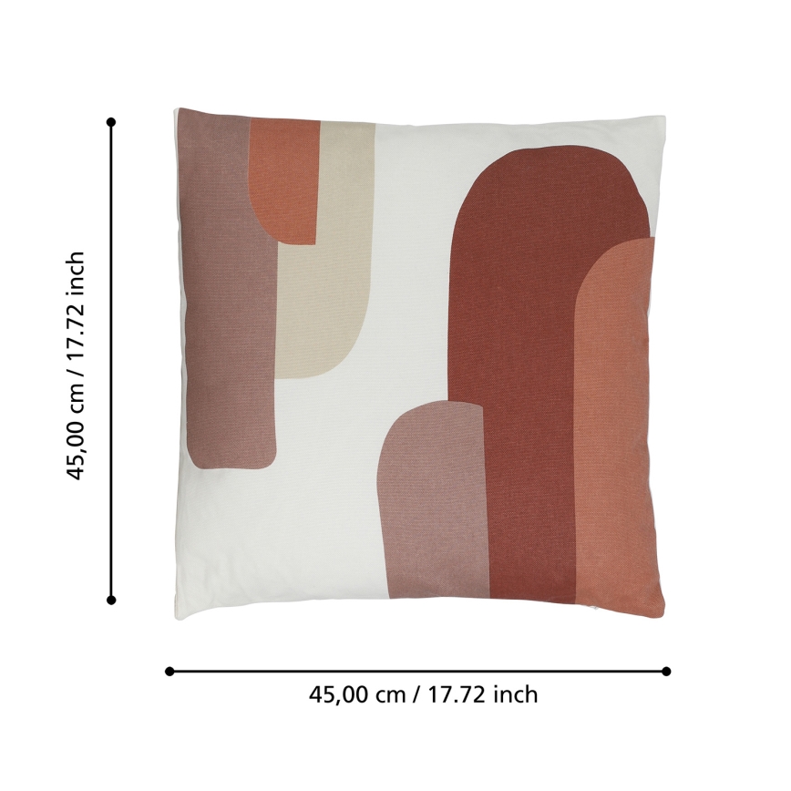 Eglo 420007 - Dekorationskudde CHEVERY 45x45 cm vit/röd