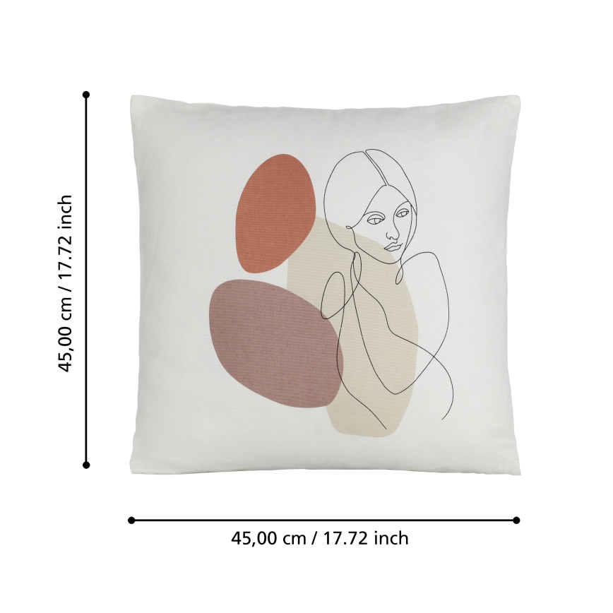 Eglo 420008 - Prydnadskudde CHEVERY 45x45 cm flerfärgad