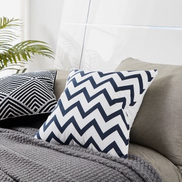 Eglo 420014 - Dekorativ kudde CHEVERY 45x45 cm svart/vit