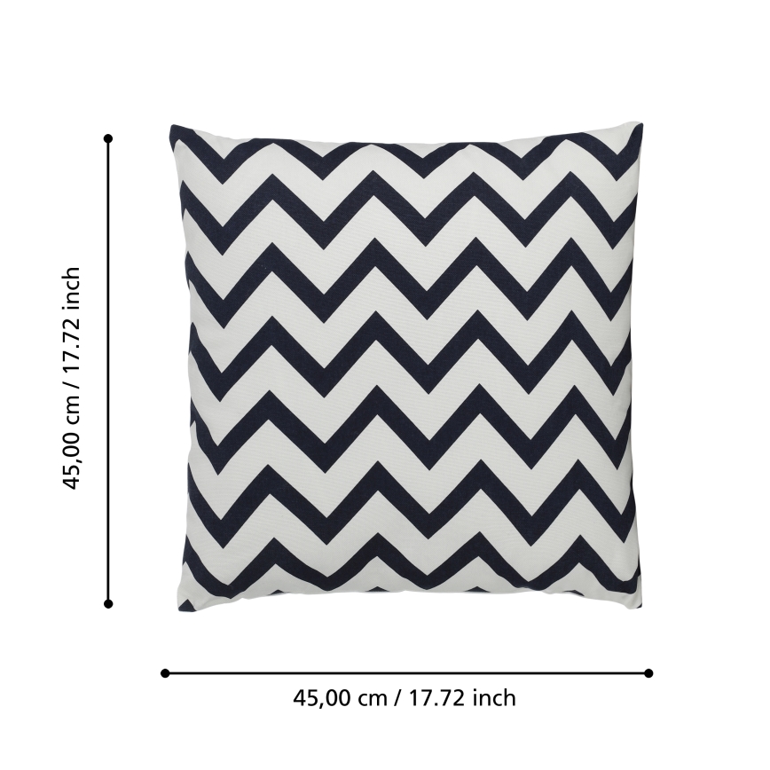 Eglo 420014 - Dekorativ kudde CHEVERY 45x45 cm svart/vit