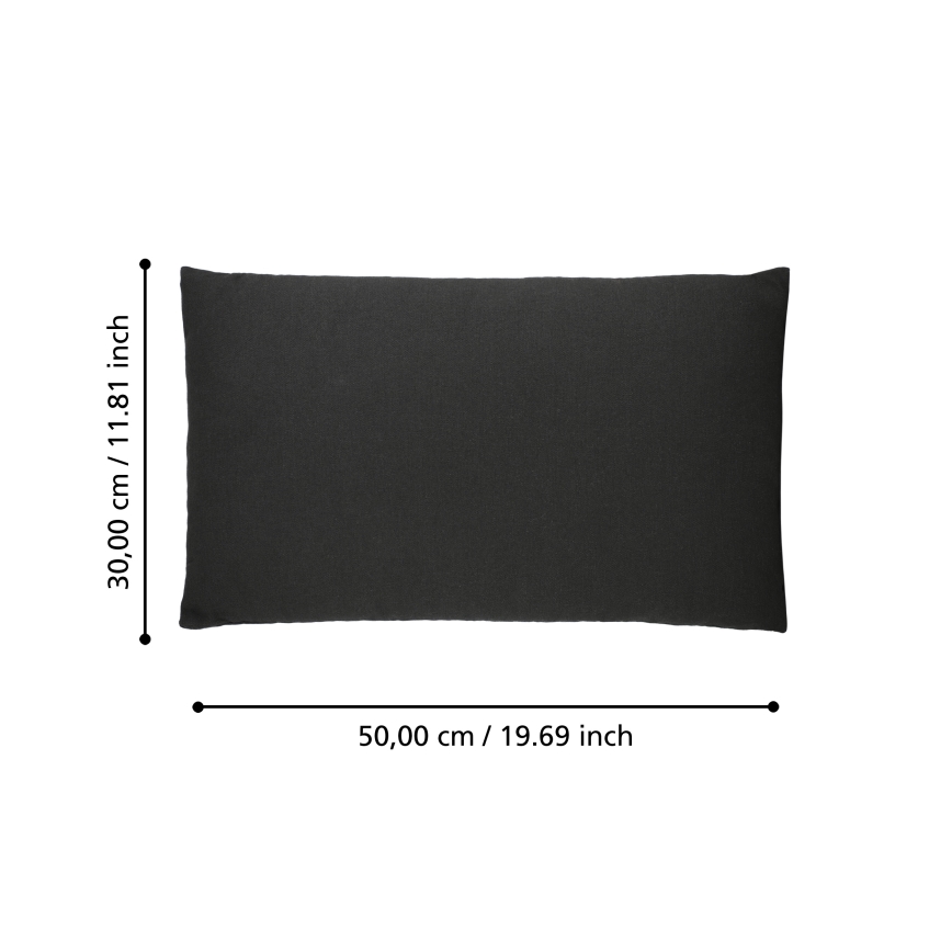 Eglo 420023 - Dekorativ kudde ILES 30x50 cm svart