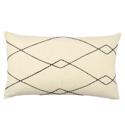 Eglo 420042 - Dekorativ kudde CHEVERY 35x60 cm beige/svart