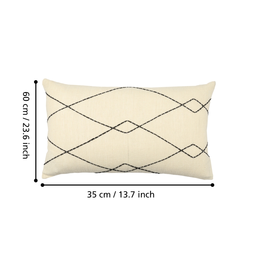 Eglo 420042 - Dekorativ kudde CHEVERY 35x60 cm beige/svart