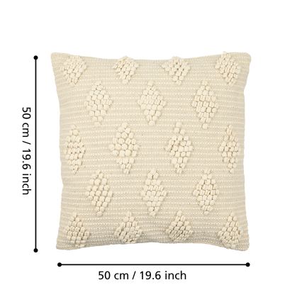 Eglo 420051 - Dekorativ kudde CHEVERY 50x50 cm, beige