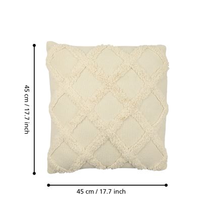 Eglo 420058 - Dekorationskudde CHEVERY 45x45 cm krämfärgad