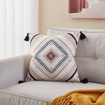 Eglo 420079 - Dekorativ kudde CHEVERY 45x45 cm beige/svart