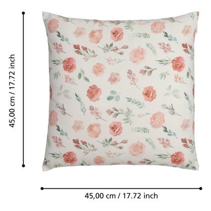 Eglo 420102 - Dekorativ kudde GEBENG 45x45 cm vit/rosa