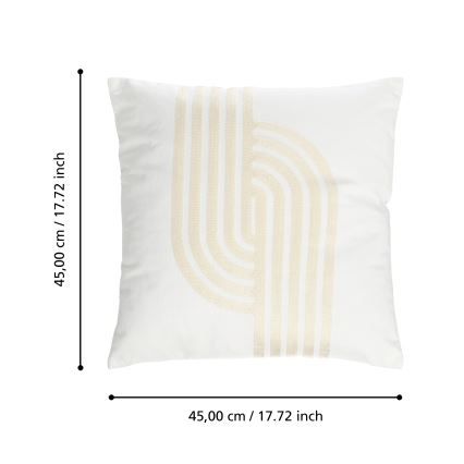 Eglo 420241 - Dekorativ kudde BERHALA 45x45 cm vit/beige