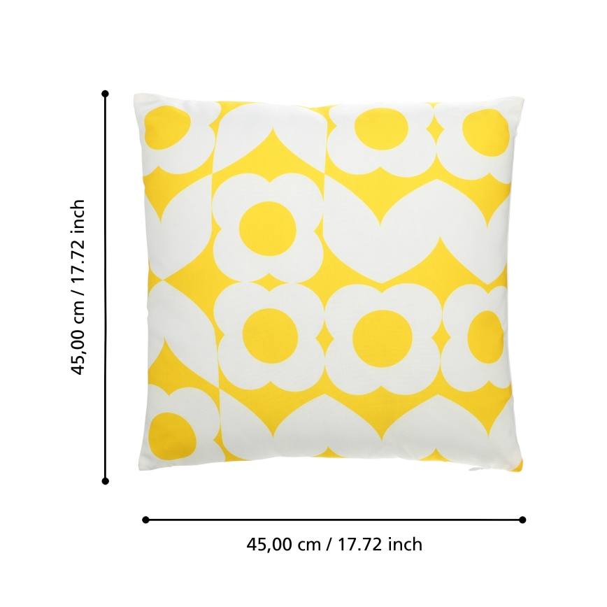 Eglo 420245 - Dekorativ kudde TSUNAN 45x45 cm gul