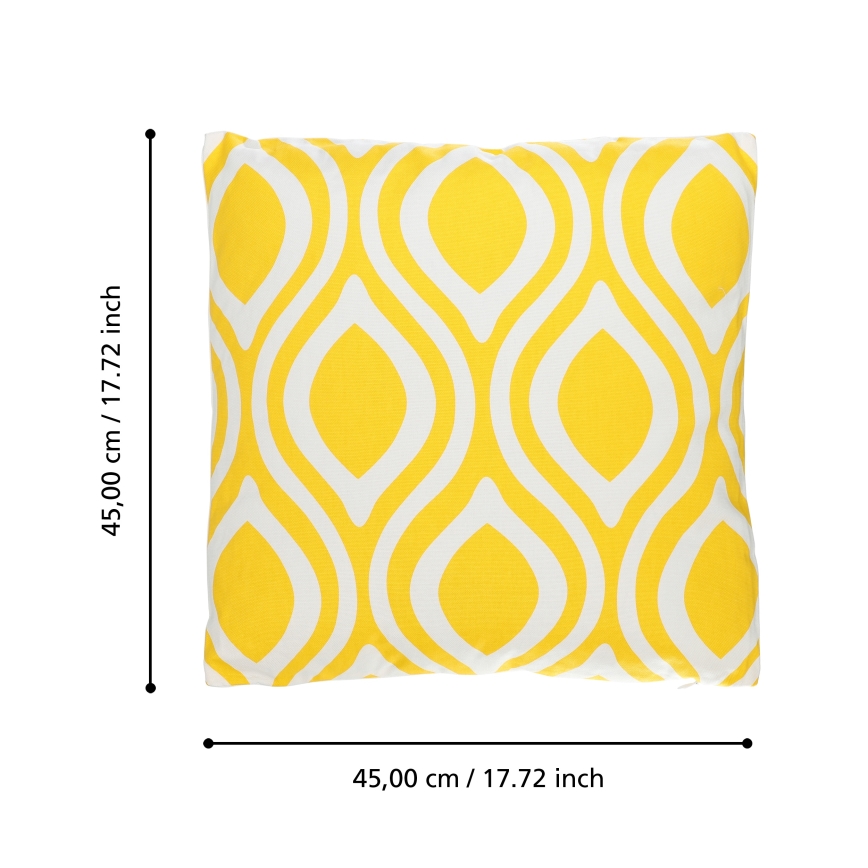 Eglo 420293 - Dekorativ kudde CHEVERY 45x45 cm gul