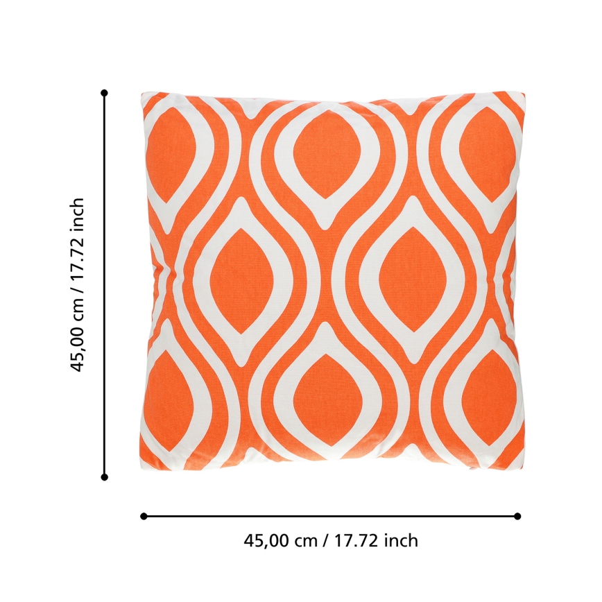 Eglo 420295 - Prydnadskudde CHEVERY 45x45 cm orange