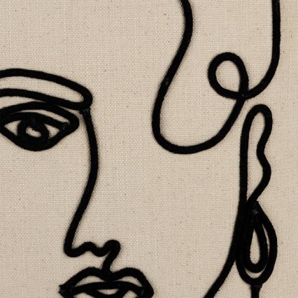 Eglo 420329 - Dekorativ kudde CHEVERY 45x45 cm krämvit/svart